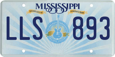 MS license plate LLS893