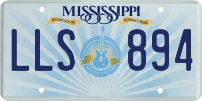 MS license plate LLS894