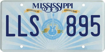 MS license plate LLS895