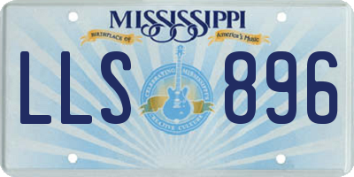 MS license plate LLS896