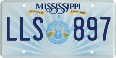 MS license plate LLS897