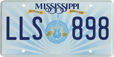 MS license plate LLS898