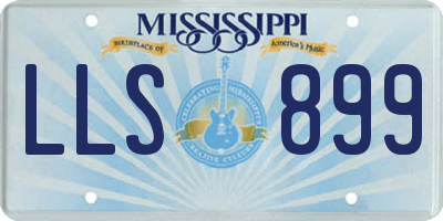 MS license plate LLS899