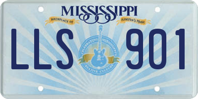 MS license plate LLS901