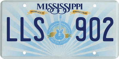 MS license plate LLS902