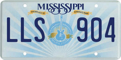 MS license plate LLS904