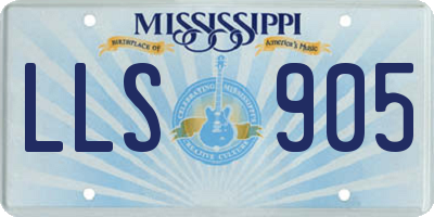 MS license plate LLS905