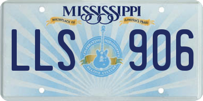 MS license plate LLS906