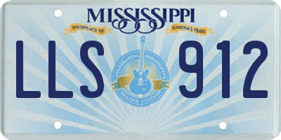 MS license plate LLS912