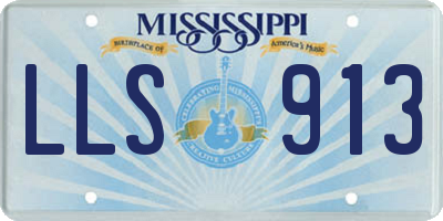 MS license plate LLS913
