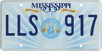 MS license plate LLS917