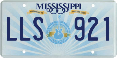 MS license plate LLS921