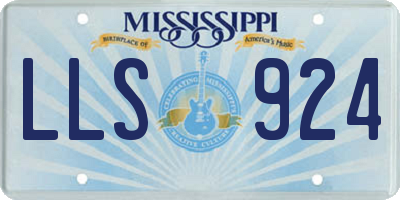 MS license plate LLS924
