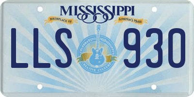 MS license plate LLS930