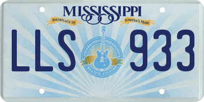 MS license plate LLS933