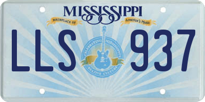 MS license plate LLS937