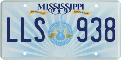 MS license plate LLS938