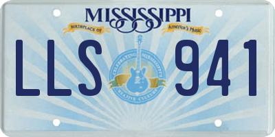 MS license plate LLS941