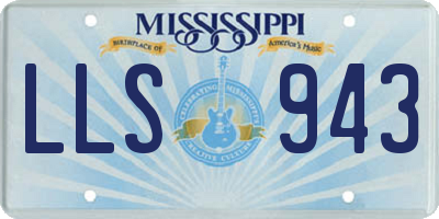 MS license plate LLS943