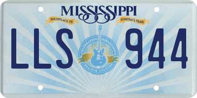 MS license plate LLS944
