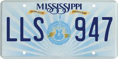 MS license plate LLS947