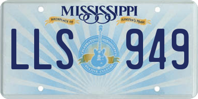 MS license plate LLS949