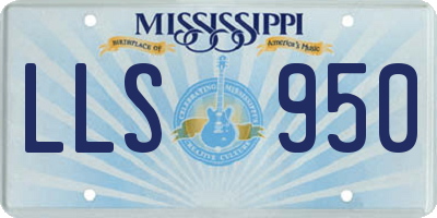 MS license plate LLS950