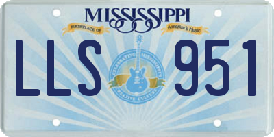 MS license plate LLS951