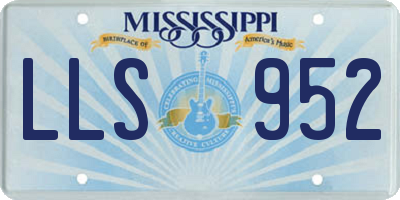 MS license plate LLS952