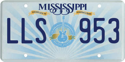 MS license plate LLS953