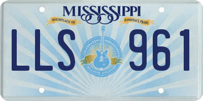 MS license plate LLS961