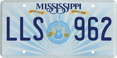 MS license plate LLS962