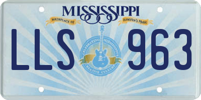 MS license plate LLS963
