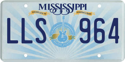 MS license plate LLS964
