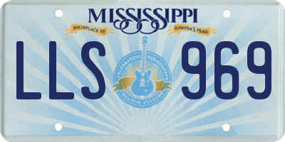 MS license plate LLS969