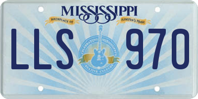 MS license plate LLS970