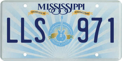 MS license plate LLS971