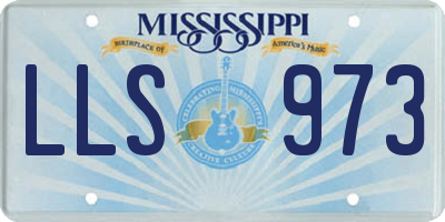 MS license plate LLS973