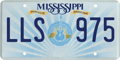 MS license plate LLS975