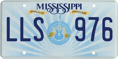 MS license plate LLS976