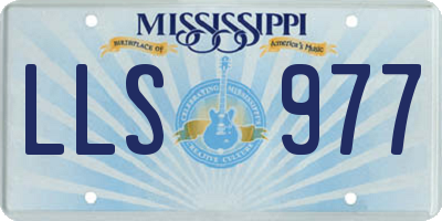 MS license plate LLS977