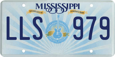 MS license plate LLS979