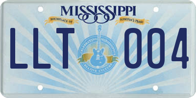 MS license plate LLT004