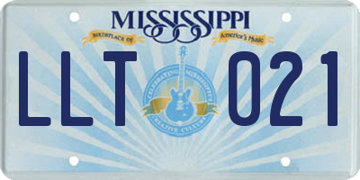 MS license plate LLT021