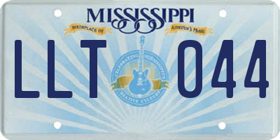 MS license plate LLT044