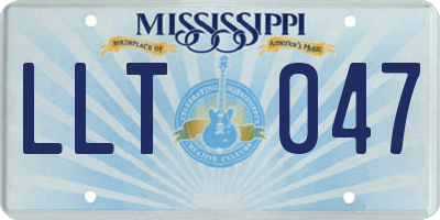 MS license plate LLT047