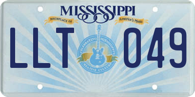 MS license plate LLT049