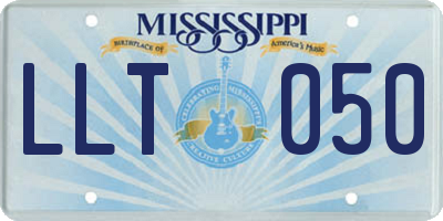 MS license plate LLT050