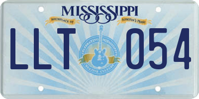 MS license plate LLT054