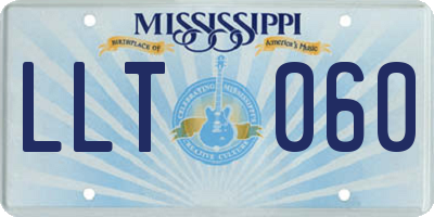 MS license plate LLT060